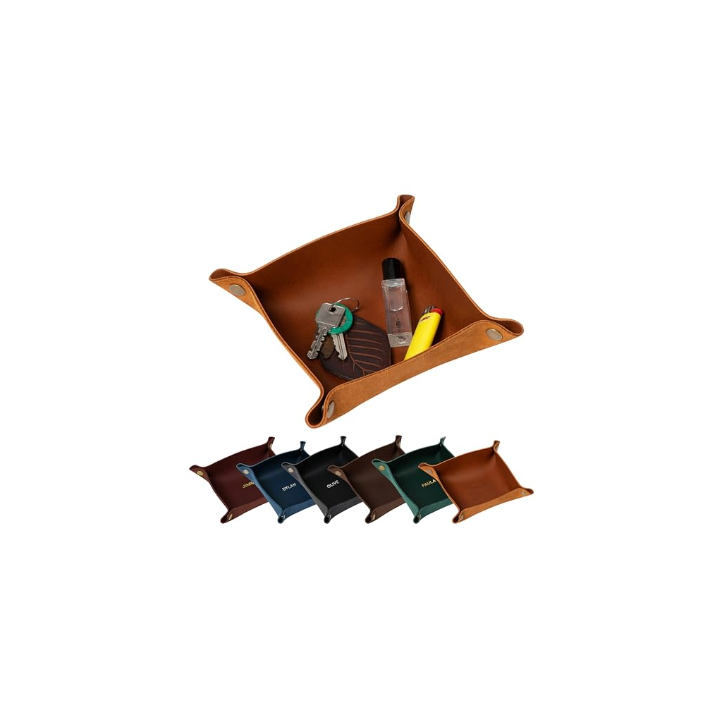 Walker JK Leather Co. Modern Valet Tray Natural