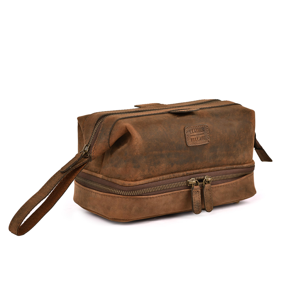 Walker JK Leather Co. Travel Portfolio Navy
