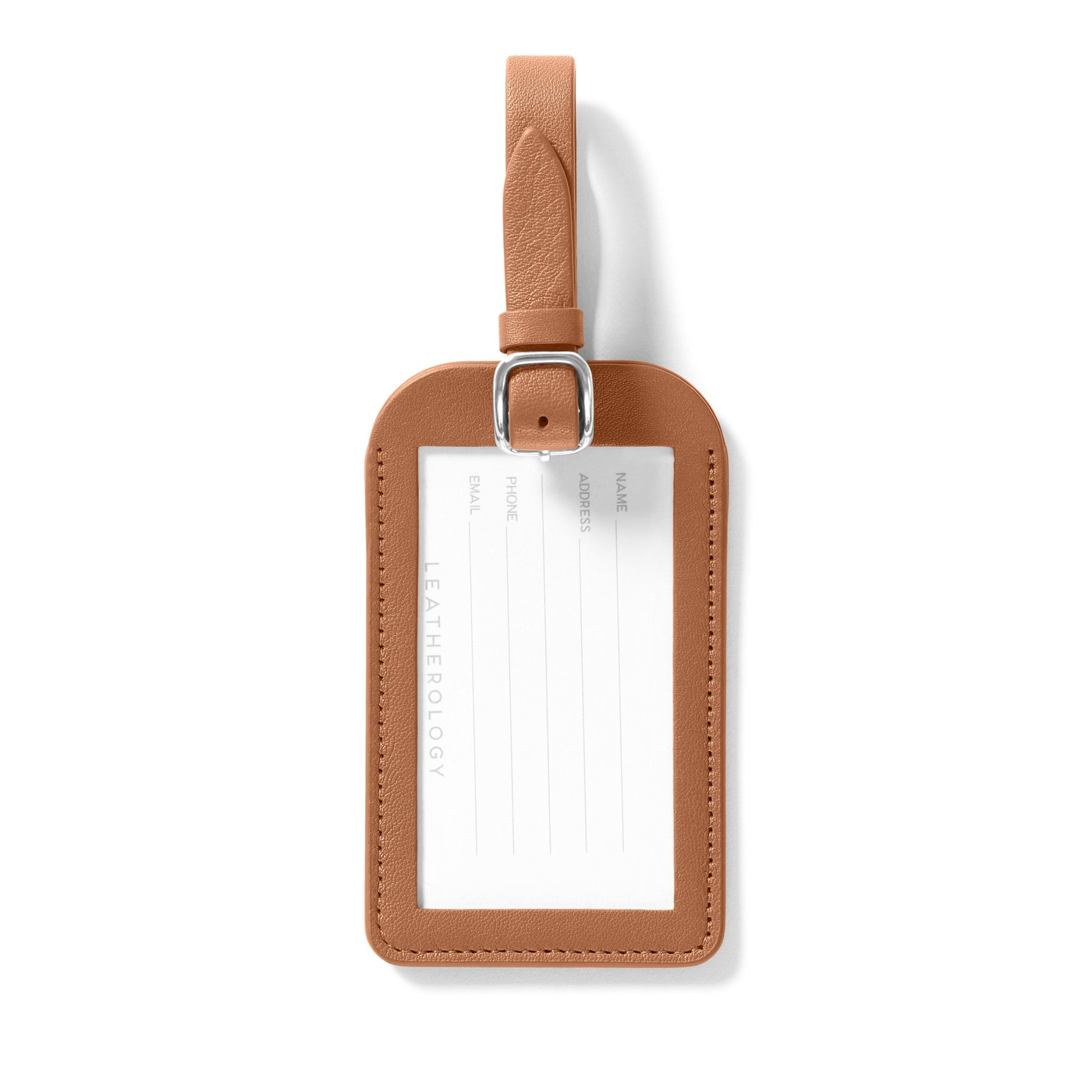 Leather Travel Tag Cognac product photo