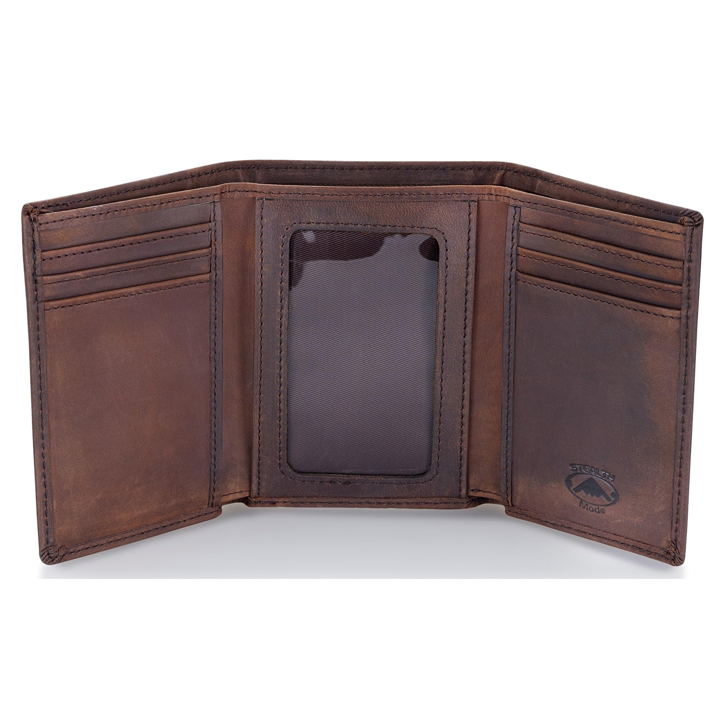 Leather Trifold Wallet Saddle Brown product photo