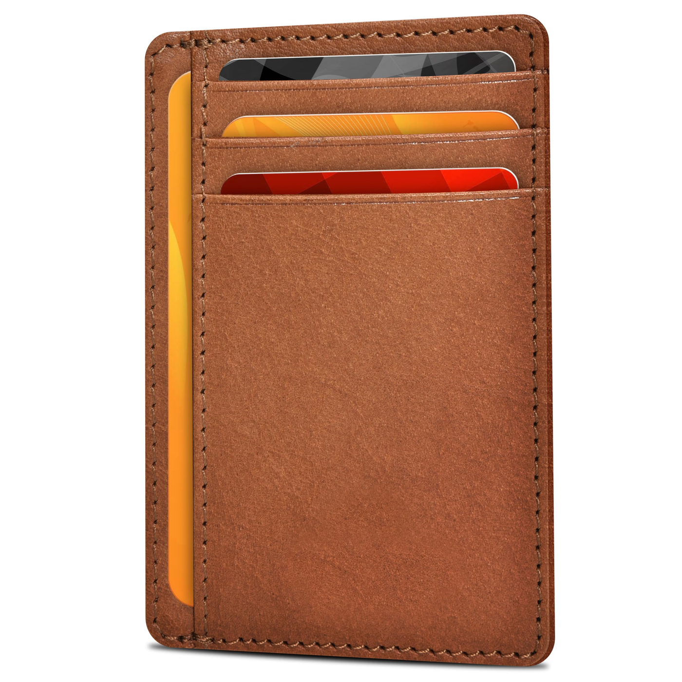 Leather Cardholder Slim Cognac product photo