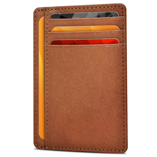 Leather Cardholder Slim Cognac product photo