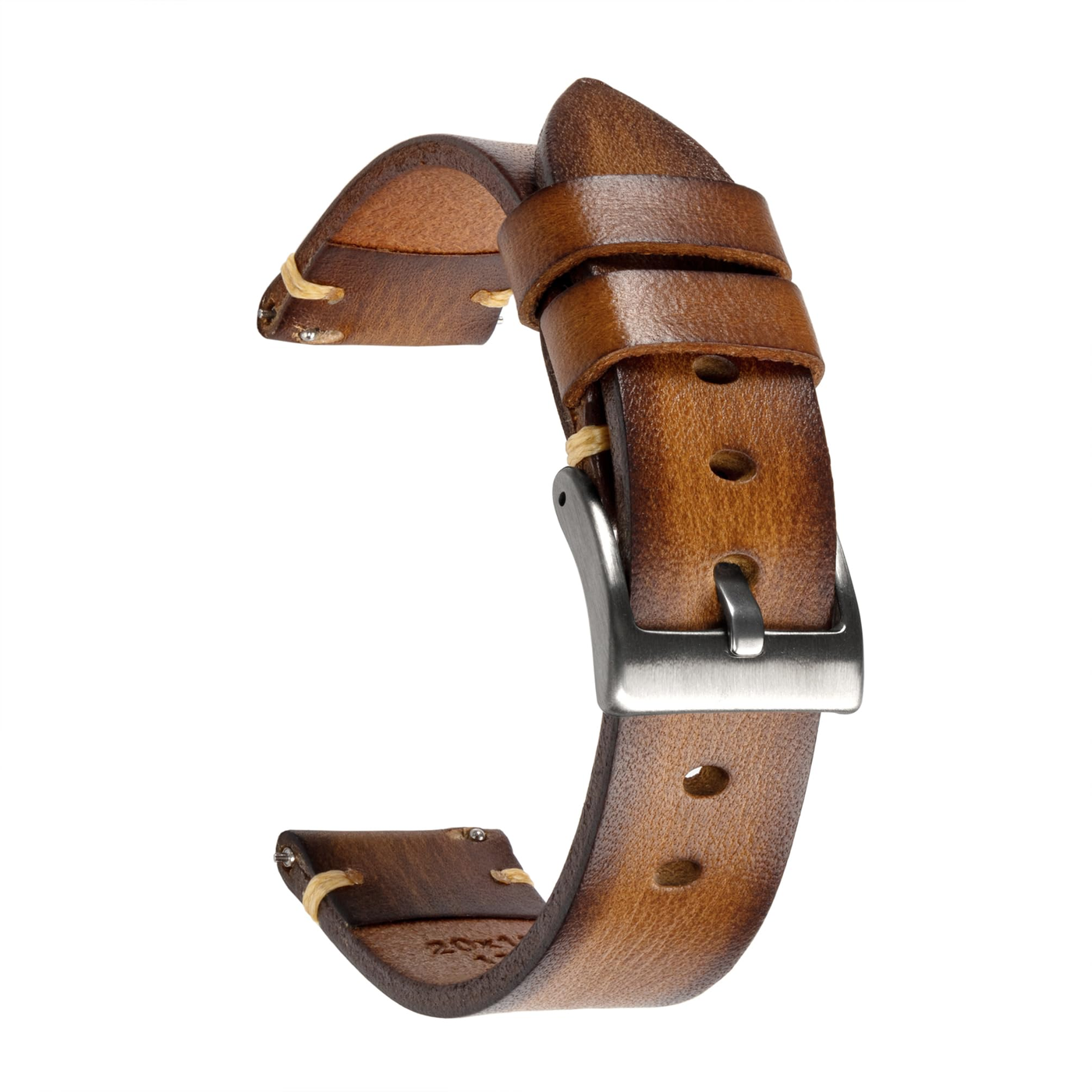 Leather Watch Strap 20mm Cognac product photo