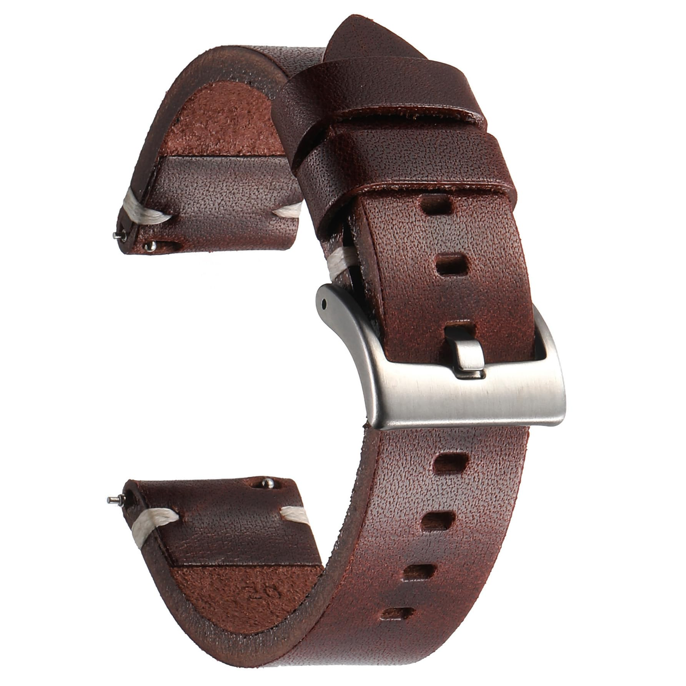 Leather Watch Strap 20mm Saddle Brown product photo